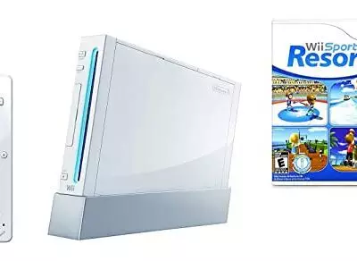 Wii Console w/ Bonus Wii Sports Resort & Wii MotionPlus Bundle (Renewed)
