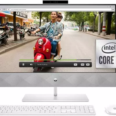 HP 27 Pavilion All-in-One PC, 10th Gen Intel i7-10700T Processor, 16 GB RAM, Dual Storage 512 GB SSD and 1TB HDD, Full HD IPS 27 Inch Touchscreen, Windows...